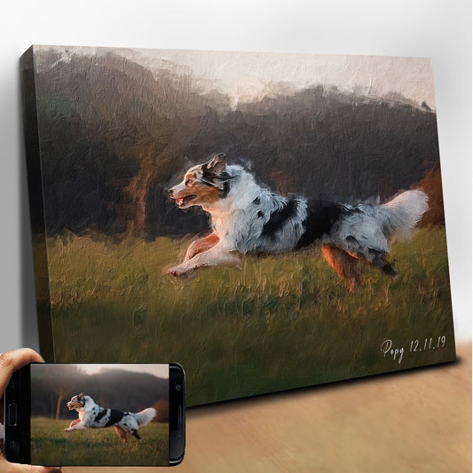 Custom Pet Painting from Photo - canvaseasyart.com
