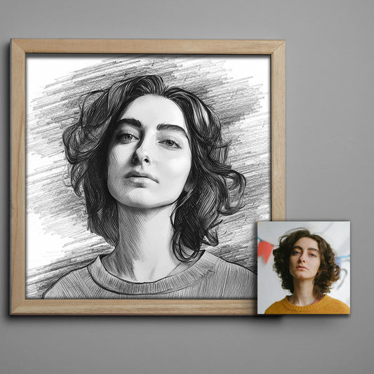 Pencil Sketch Painting from Photo