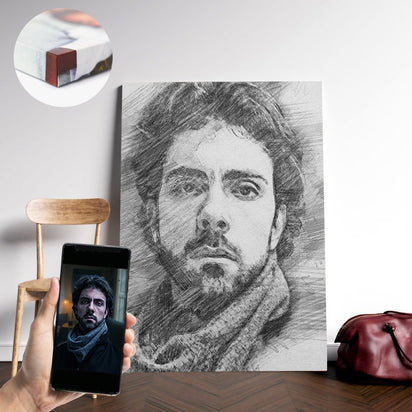 Personalized photo Painting - Pencil Sketch Art