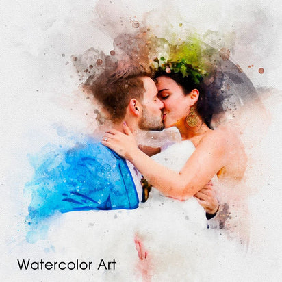 Personalized photo Painting - Watercolor Art